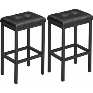 Sada barových židlí Uno 2 ks černá