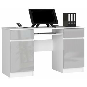 Písací stôl A5 135 cm biely/sivý