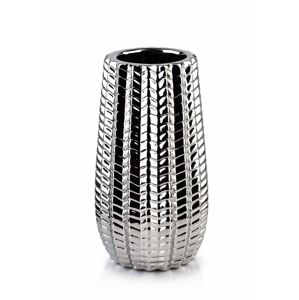 Keramická váza CACTUS 21 cm stříbrná