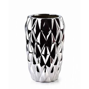 Keramická váza BASILE 19,5 cm stříbrná