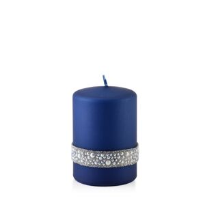 Malá svíčka CRYSTAL 7x10 cm modrá