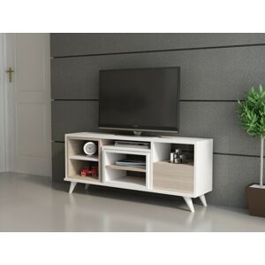 TV stolek Selin 120 cm bílý/dub