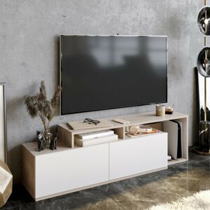 TV stolek Nexera 149,8 cm hnědý/bílý