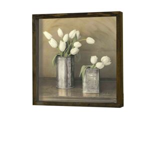 Nástěnný obraz Tulip 34x34 cm béžová/bílá