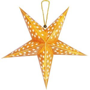 Svítící LED papírová hvězda LUMINA II 45 cm zlatá
