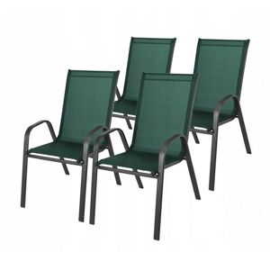 Zahradní židle LEONA 4ks zelené