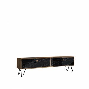 TV stolek Side 160 cm hnědý/černý