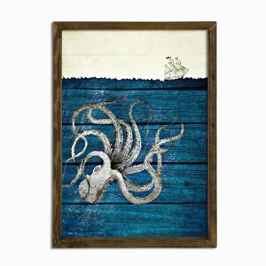 Nástěnný obraz Octopus 50x70 cm modrý