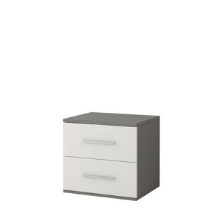 Noční stolek OMEGA 55 cm šedý/bílý