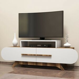 TV stolek Rose 145 cm ořech/bílý