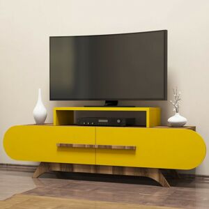 TV stolek Rose 145 cm ořech/žlutý