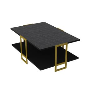 Konferenční stolek Polka černo-zlatý