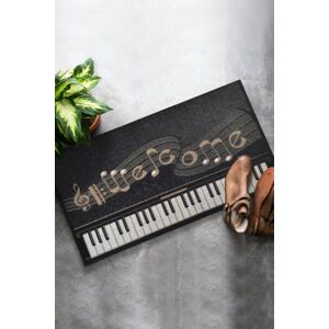 Rohožka Piano 45 x 70 cm černá/bílá