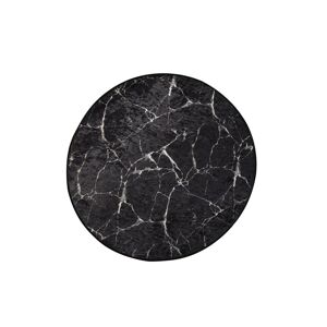 Okrúhly koberec Black Marble 140 cm čierny
