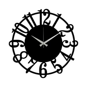 Dekorativní nástěnné hodiny Molor 48 cm černé