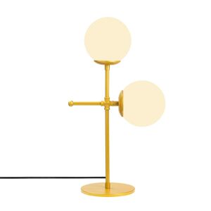 Stolní lampa s 2 žárovkami Mudoni zlatá