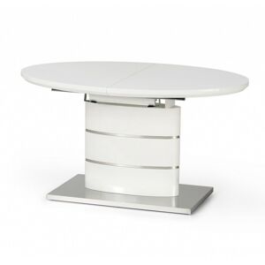 Oválný jídelní stůl Lelia II 140-180x90 cm bílý