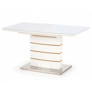 Jedálenský stôl Lupe 140-180x80 cm biely