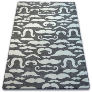Kusový koberec SKETCH AIDAN šedý / bílý - Knír