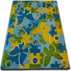 Kusový koberec KIDS butterfly modrý C429