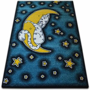 Kusový koberec KIDS mačka modrý C414