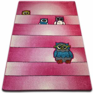 Kusový koberec KIDS sovy ružový C412
