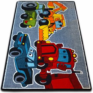 Kusový koberec KIDS autá sivý C418