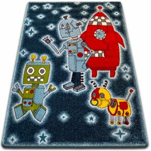 Kusový koberec KIDS roboti čierny 419