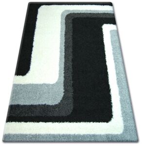 Kusový koberec SHAGGY ZENA CLAIRE biely / čierny