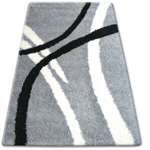Kusový koberec SHAGGY ZENA ADAM šedý / bílý