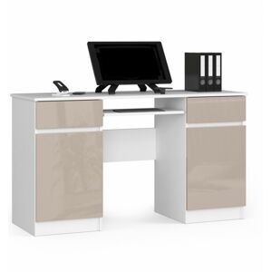 Písací stôl A5 135 cm biely/cappuccino