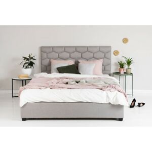 Čalúnená posteľ Honey 160x200 dvojlôžko – sivé