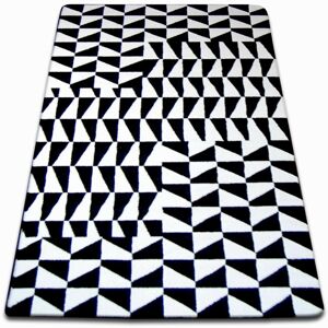 Kusový koberec SKETCH ANTHONY biely / čierny - kockovaný