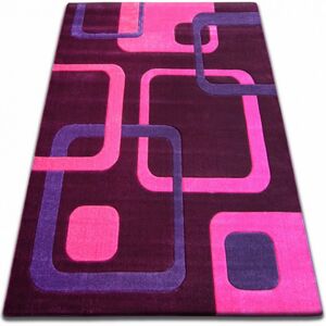 Kusový koberec FOCUS - F240 fialový štvorce