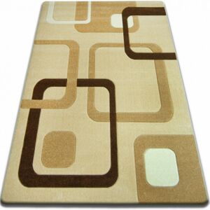 Kusový koberec FOCUS - F240 čtverce česnekový / béžový / zlatý