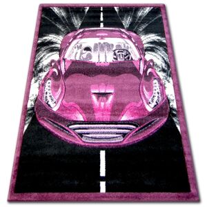 Detský koberec Car čierno-fialový