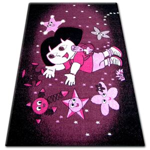 Detský koberec Dora fialovo-čierny