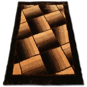 Kusový koberec SHAGGY SOFT - 3D KANE hnedý