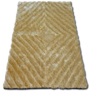 Kusový koberec SHAGGY SOFT - 3D CALUM světle béžový