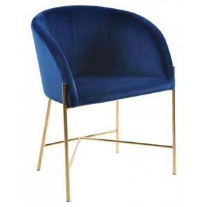 Čalúnená stolička Nella modrá
