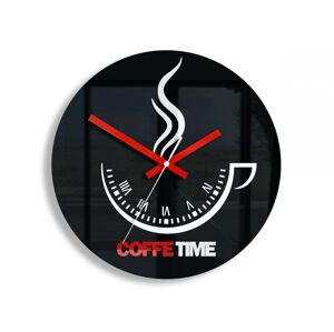 Nástěnné hodiny Coffe Time černé