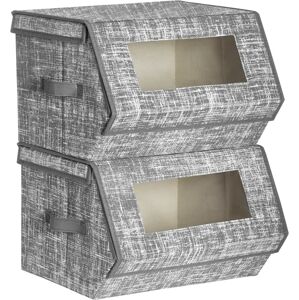 Úložný box Asdo šedý - 2 kusy
