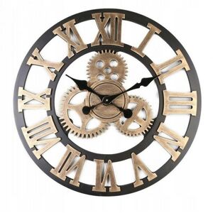 3D nástěnné hodiny Oras 60 cm zlato-černé 