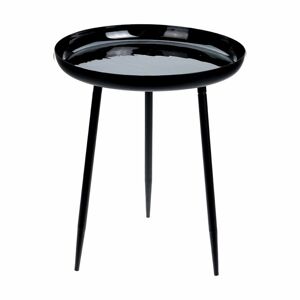 Guľatý čierny stôl Oga 50 cm čierny