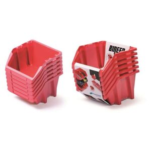 Sada úložných boxů BINEER SHORT 6 ks 21,4x19,8x23,8 cm červené                                    