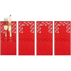 Vánoční obal na příbor EGA III 4 ks červený