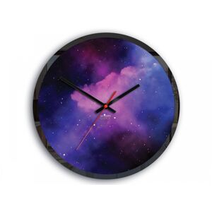 Nástěnné hodiny Galaxy fialové