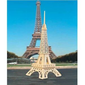 Dřevěné 3D puzzle Eiffelova věž I