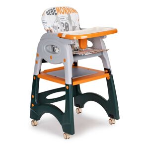 Dětská jídelní židle Ecotoys 2v1 oranžová