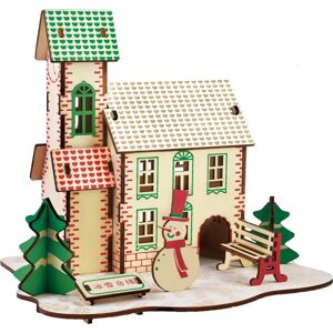 Dřevěné 3D puzzle Zimní dům